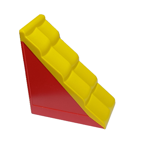 Visuel indicatif Rebrickable de Duplo Toiture brique inclinée 50 2 x 4 bardeaux jaunes (Duplo Roofpiece Slope 50 2 x 4 Yellow Shingles)