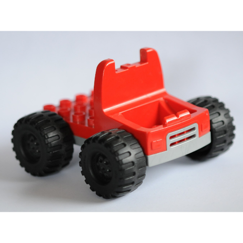 Visuel indicatif Rebrickable de Camion Duplo avec 4 x 4 roues plates plaque et Jumbo avec base gris clair (Duplo Truck with 4 x 4 Flatbed Plate and Jumbo Wheels with Light Gray Base)