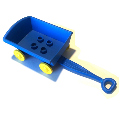 Visuel indicatif Rebrickable de Chariot Duplo à roues jaunes (montage complet) (Duplo Hand Wagon with Yellow Wheels (Complete Assembly))