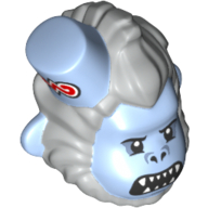 Visuel indicatif Rebrickable de Tête de minifigurine spéciale, singe avec chapeau et dents sourire motif imprimé (Minifig Head Special, Monkey with Hat and Teeth Grin Print)