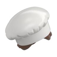 Cheveux et chapeau, Chef avec cheveux brun rougeâtre avec Bun (Hair and Hat, Chef with Reddish Brown Hair with Bun)