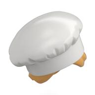 Cheveux et chapeau, Chef, Ocre cheveux jaunes avec motif Bun (Hair and Hat, Chef, Ochre Yellow Hair with Bun Pattern)