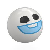 Articulation Technic avec yeux noirs et motif imprimé sourire bleu (tête neigeuse) (Technic Ball Joint with Black Eyes and Blue Smile Print (Snowgie Head))
