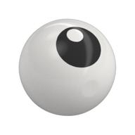 Joint à rotule Technic avec motif imprimé œil noir (Technic Ball Joint with Black Eye Print)