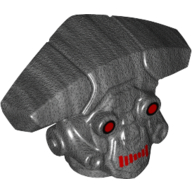 Tête de minifigurine spéciale, droïde aux yeux rouges et motif imprimé bouche (m-oc chasseur droïde) (Minifig Head Special, Droid with Red Eyes and Mouth Print (M-OC Hunter Droid))