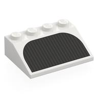 Visuel indicatif Rebrickable de Brique inclinée 33° 3 x 4 avec motif noir imprimé évent (Brick Sloped 33° 3 x 4 with Black Vent Print)