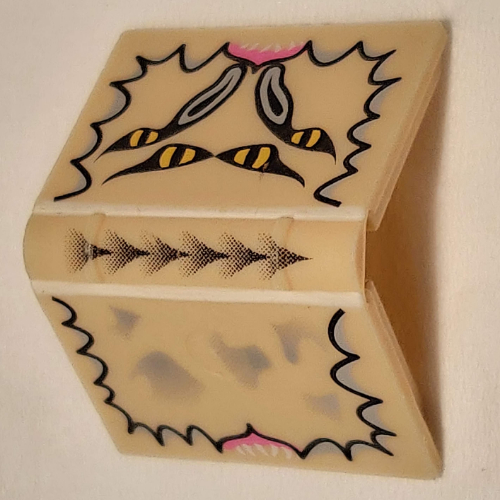 Visuel indicatif Rebrickable de Livre 2 x 3 avec quatre yeux motif imprimé (Book 2 x 3 with Four Eyes Print)