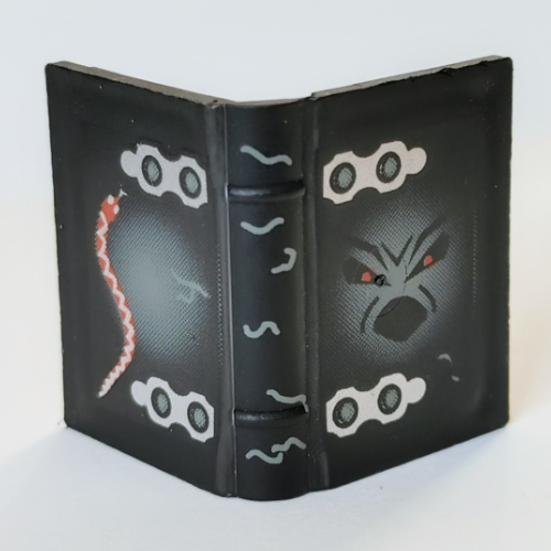 Visuel indicatif Rebrickable de Livre 2 x 3 avec charnières et motif imprimé visage fantôme (Book 2 x 3 with Hinges and Ghost Face Print)