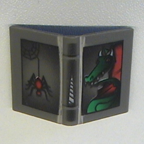 Visuel indicatif Rebrickable de Livre 2 x 3 avec motif imprimé Dragon et Araignée (Book 2 x 3 with Dragon and Spider Print)