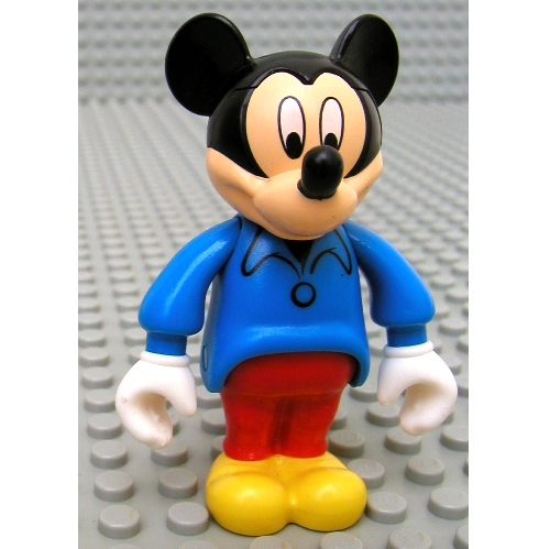 Visuel indicatif Rebrickable de Figurine de souris mickey avec chemise bleue, pantalon rouge (sans casquette) (Mickey Mouse Figure with Blue Shirt, Red Pants (no cap))