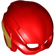 Casque / Masque, avec trous d'œil et motif imprimé Ailes d'or (The Flash) (Helmet / Mask, with Eye Holes and Gold Wings Print (The Flash))