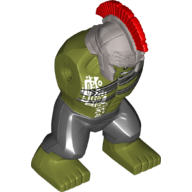 Corps géant, Hulk avec gladiateur casque motif imprimé (Body Giant, Hulk with Gladiator Helmet Print)