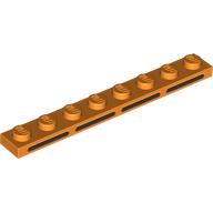 Visuel indicatif Rebrickable de Plaque 1 x 8 avec 4 bandes noires motif imprimé (Plate 1 x 8 with 4 Black Stripes Print)