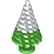 Visuel indicatif Rebrickable de Plante, Pin, Grand avec motif de neige marbrée blanche (Plant, Pine Tree, Large with White Marbled Snow Pattern)