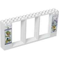 Visuel indicatif Rebrickable de Cadre 2 x 16 x 6 avec boutons avec supermarché, motif imprimé fruits (Frame 2 x 16 x 6 with Knobs with Supermarket, Fruit Print)