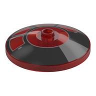 Visuel indicatif Rebrickable de Plat 4 x 4 inversé avec motif imprimé cockpit noir (Dish 4 x 4 Inverted with Black Cockpit Print)