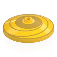 Visuel indicatif Rebrickable de Plat 4 x 4 inversé avec motif imprimé tourbillon d'or (Dish 4 x 4 Inverted with Gold Swirl Print)