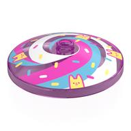 Visuel indicatif Rebrickable de Plat 4 x 4 inversé avec Chats Jaune Clair, Rose Foncé/Bleu Moyen/Blanc Tourbillons, Saupoudrer motif imprimé (Dish 4 x 4 Inverted with Bright Light Yellow Cats, Dark Pink/Medium Blue/White Swirls, Sprinkles Print)