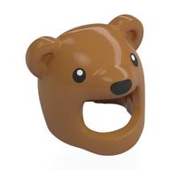 Costume / Masque, Ours, Ouverture du visage avec yeux noirs, Nez imprimé (Costume / Mask, Bear, Face Opening with Black Eyes, Nose Print)