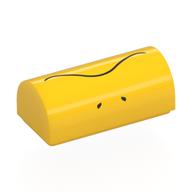 Visuel indicatif Rebrickable de 1 x 2 x 2/3 double sommet courbé, sans tenons avec des points noirs et ligne ondulée (nœuds et bouche) motif imprimé (Brick Curved 1 x 2 x 2/3 Double Curved Top, No Studs with Black Dots and Wavy Line (Nostrils and Mouth) Print)