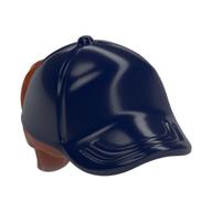 Cheveux et chapeau / Casquette, queue de cheval Orange foncé motif imprimé (Hair and Hat / Cap, Ponytail Dark Orange Print)