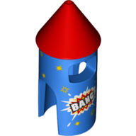 Costume feu d'artifice flèche / fusée, motif imprimé 'Bang' (Costume Firework Arrow/Rocket, 'Bang' Print)