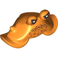 Tête de minifigurine Crabe spécial aux yeux noirs, Motif imprimé bouche (Minifig Head Special Crab with Black Eyes, Mouth Print)