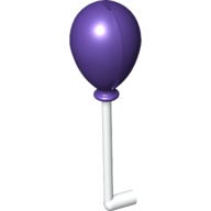 Visuel indicatif Rebrickable de Ballon avec ficelle blanche [plastique] (Balloon with White String [Plastic])