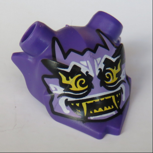 Casque accessoire masque Ninjago oni (masque de haine) bouche ouverte motif imprimé (Headwear Accessory Mask Ninjago Oni (Mask of Hatred) Open Mouth Print)