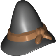 Chapeau, bord grand disquette, et imprimé nougat moyen bande nougat (Hat, Floppy Wide Brim, and Tied Band Medium Nougat Print)