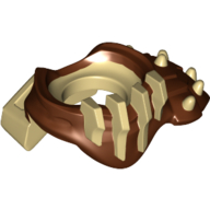 Protège-épaules minifigurine avec motif imprimé de pointes beiges (Minifig Neckwear Shoulder Guard with Tan Spikes Print)