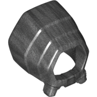 Hotte avec ouverture hexagonale et appareil respiratoire avec motif imprimé grille noire (Hood with Hexagonal Opening and Breathing Apparatus with Black Grille Print)