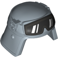 Casque pilote impérial, avant surélevé, noir visière motif imprimé (Helmet Imperial Pilot, Raised Forehead, Black Visor Print)
