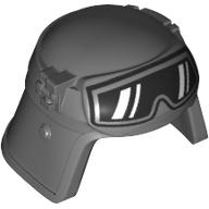 Casque pilote impérial, avant surélevé, lunettes noires motif imprimé (à-st pilote) (Helmet Imperial Pilot, Raised Forehead, Black Goggles Print (AT-ST Pilot))