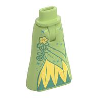 Visuel indicatif Rebrickable de Mini-poupée bassin et jupe pleine longueur avec garniture de sable vert, fleurs jaunes, feuilles motif imprimé (Minidoll Hips and Full Length Skirt with Sand Green Trim, Yellow Flowers, Leaves Print)