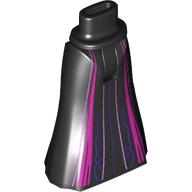 Visuel indicatif Rebrickable de Bassin mini-poupée et jupe pleine longueur avec motif imprimé de rayures violet foncé [charnière mince] (Minidoll Hips and Full Length Skirt with Dark Purple Stripes Print [Thin Hinge])