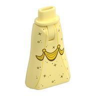 Visuel indicatif Rebrickable de Bassin mini-poupée et jupe pleine longueur avec des étoiles d'argent, motif imprimé ruban jaune (Minidoll Hips and Full Length Skirt with Silver Stars, Yellow Ribbon Print)