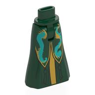 Visuel indicatif Rebrickable de Bassin mini-poupée et jupe pleine longueur avec pompons, garniture d'or, décorations turquoise foncé motif imprimé (Minidoll Hips and Full Length Skirt with Tassels, Gold Trim, Dark Turquoise Decorations Print)