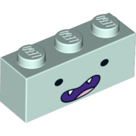Visuel indicatif Rebrickable de Brique 1 x 3 avec un grand motif imprimé Visage souriant (Marceline) (Brick 1 x 3 with Wide Smiling Face (Marceline) Print)