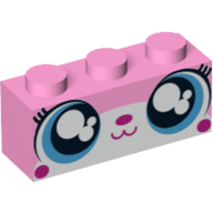 Brique 1 x 3 avec motif imprimé Unikitty, grands yeux brillants (Brick 1 x 3 with Unikitty, Big Sparkly Eyes Print)
