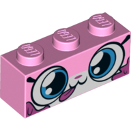 Brique 1 x 3 avec Unikitty, motif imprimé langue longue (Brick 1 x 3 with Unikitty, Long Tongue Print)