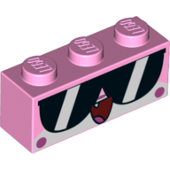 Brique 1 x 3 avec Unikitty, Grandes lunettes de soleil motif imprimé (Brick 1 x 3 with Unikitty, Large Sunglasses Print)