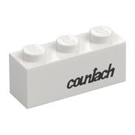 Visuel indicatif Rebrickable de Brique 1 x 3 avec motif imprimé noir 'countach' (Brick 1 x 3 with Black 'countach' Print)
