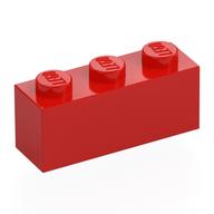 Visuel indicatif Rebrickable de Brique 1 x 3 avec motif imprimé noir '*' (Brick 1 x 3 with Black '*' Print)
