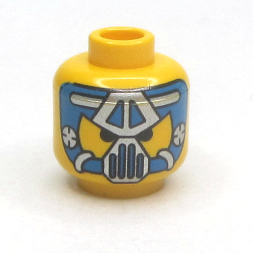 Tête de minifigurine Masque Hydronaute, Bleu et Argent Type 2 imprimé (Minifig Head Hydronaut, Blue and Silver Mask Type 2 Print)