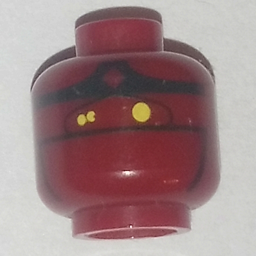 Tête de minifigurine ev-9d9 droïde, motif : yeux jaunes (Minifig Head EV-9D9 Droid, Yellow Eyes Print)
