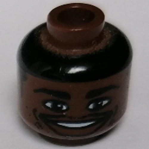 Tête de minifigurine NBA ray allen motif imprimé [tenon creux bouché] (Minifig Head NBA Ray Allen Print [Blocked Open Stud])