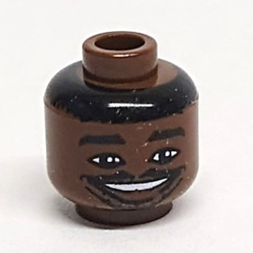 Tête de minifigurine NBA kobe bryant motif imprimé [tenon creux bouché] (Minifig Head NBA Kobe Bryant Print [Blocked Open Stud])