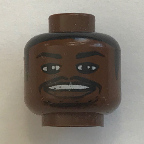 Tête de minifigurine NBA paul percer motif imprimé [tenon creux bouché] (Minifig Head NBA Paul Pierce Print [Blocked Open Stud])