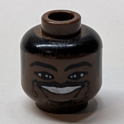Tête de minifigurine NBA Allan Houston motif imprimé [Bloqué ouvert tenon] (Minifig Head NBA Allan Houston Print [Blocked Open Stud])